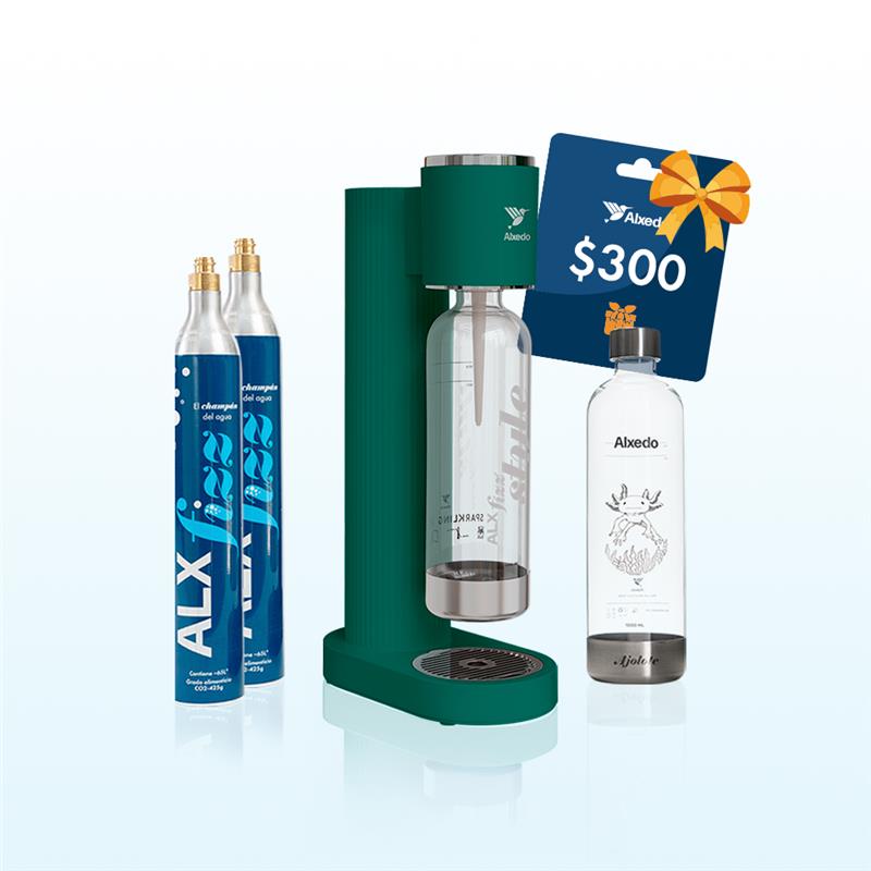 ALXfizz Style - Gasificador De Agua | Fizz Essentials Ajolote - Esmeralda