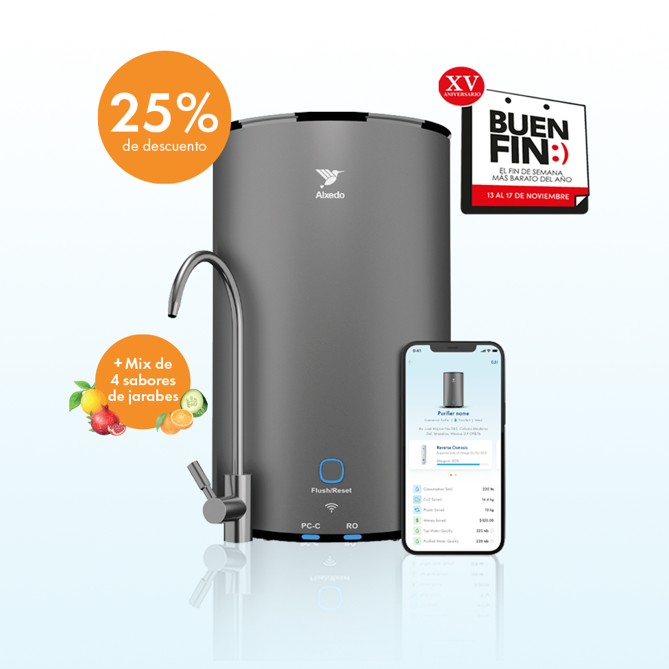 ALX1 - El Mejor Purificador De Agua + Mix 4 Jarabes Alxedo De Regalo