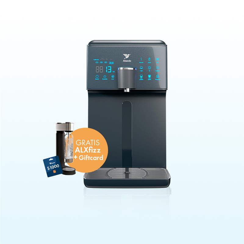 ALX2 - Purificador De Ósmosis Inversa Con Alcalinización + ALXfizz - Gasificador de Agua + Tarjeta de Regalo