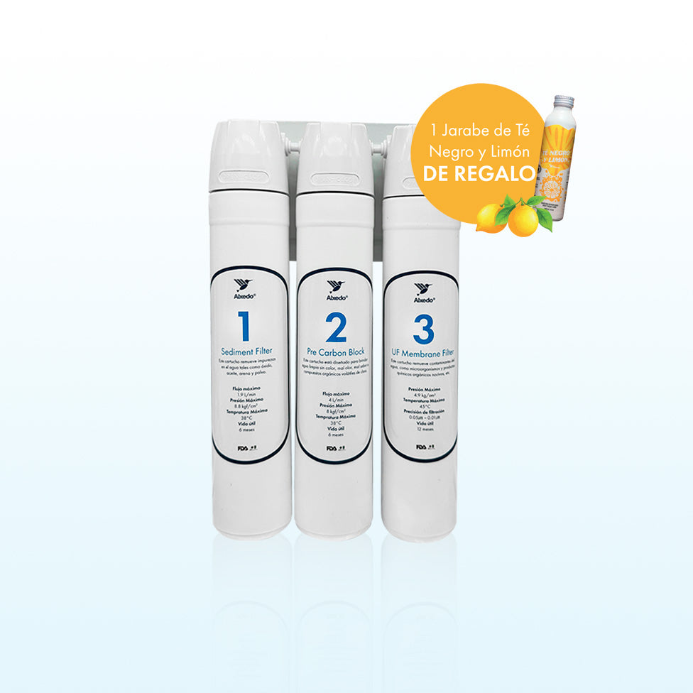 ALX Eco – Purificador con Ultrafiltración | 3 Etapas + Jarabe - Té Negro y Limón