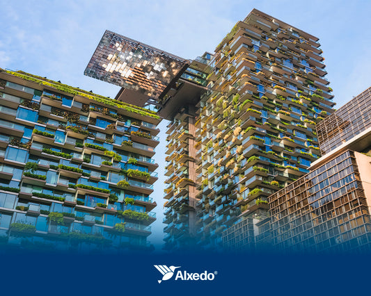 Edificio verde construido con arquitectura sustentable  