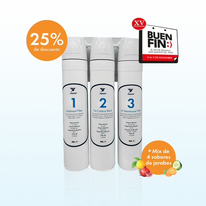 ALX Eco – Purificador con Ultrafiltración | 3 Etapas + Mix 4 Jarabes Alxedo De Regalo