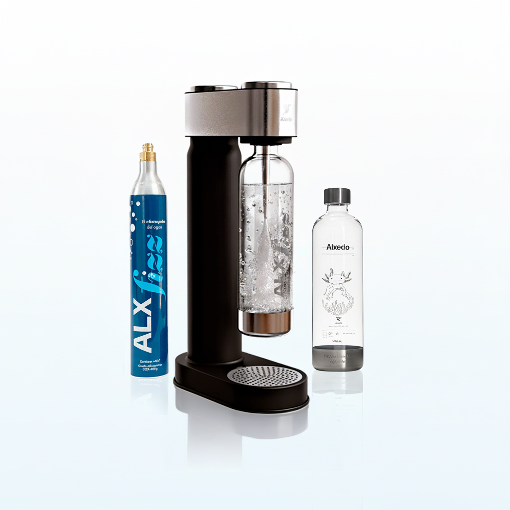 ALXfizz - Gasificador De Agua + Botella fizz Ajolote 1000 ml