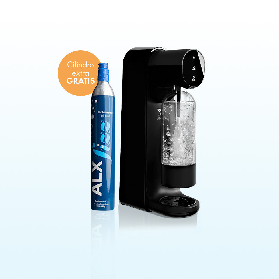 ALXfizz Volt - Gasificador De Agua Eléctrico + 1 Cilindro de CO₂ Adicional